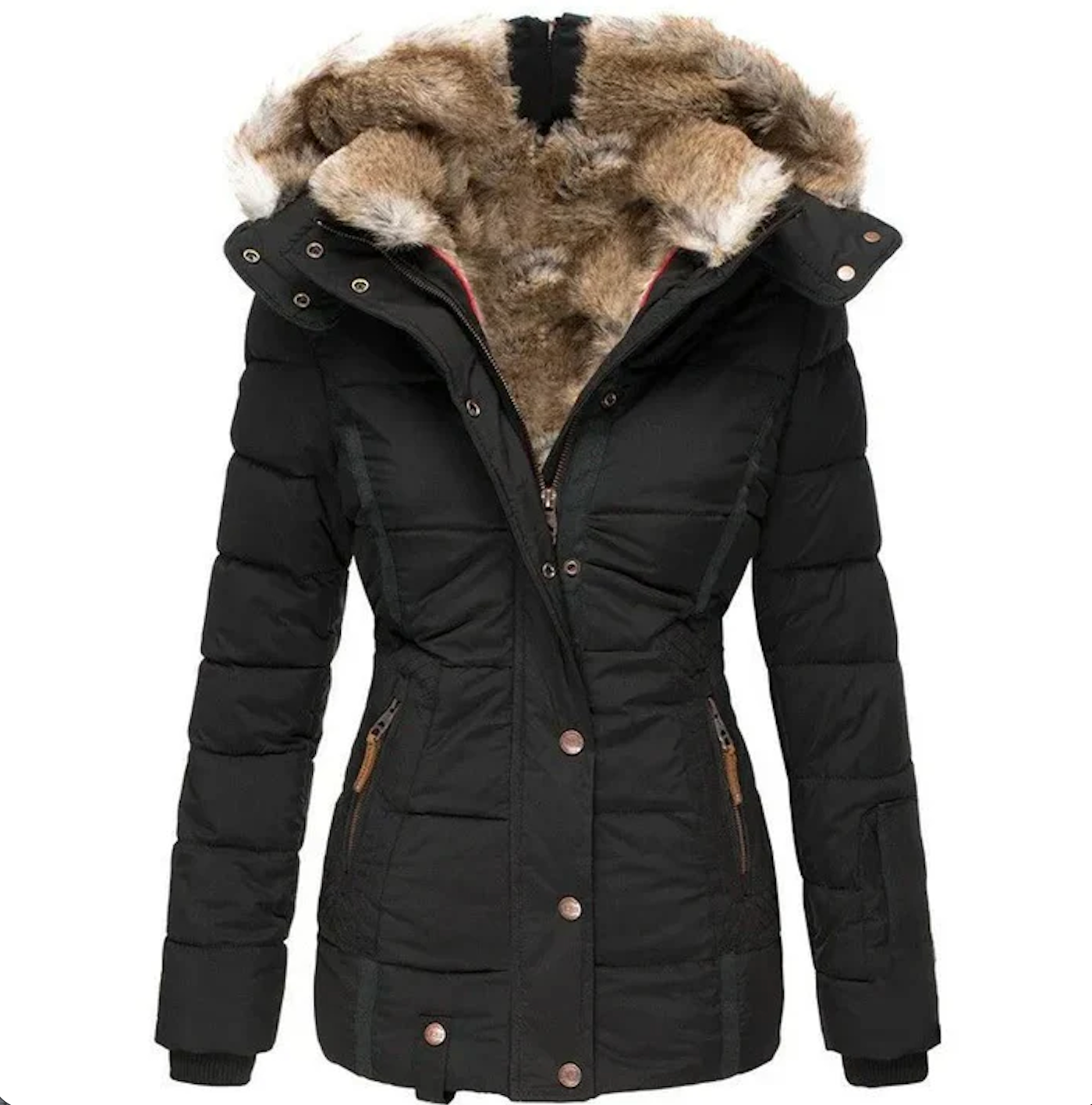 Maria | Tidlös Parkas med Lyxig Huva